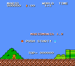 Mario Mania Title Screen